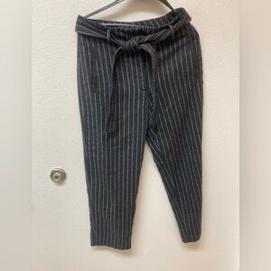 WILFRED Aritzia Jallade Wool Cashmere BlendBlack Striped Pants (6)